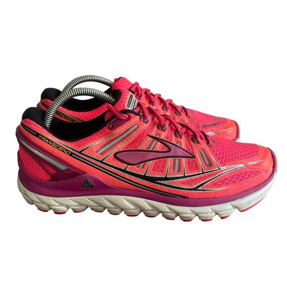 Brooks Womens 11 Transcend Ultimate Ride 1201501B878 Pink Running Shoes Sneakers - Picture 1 of 16